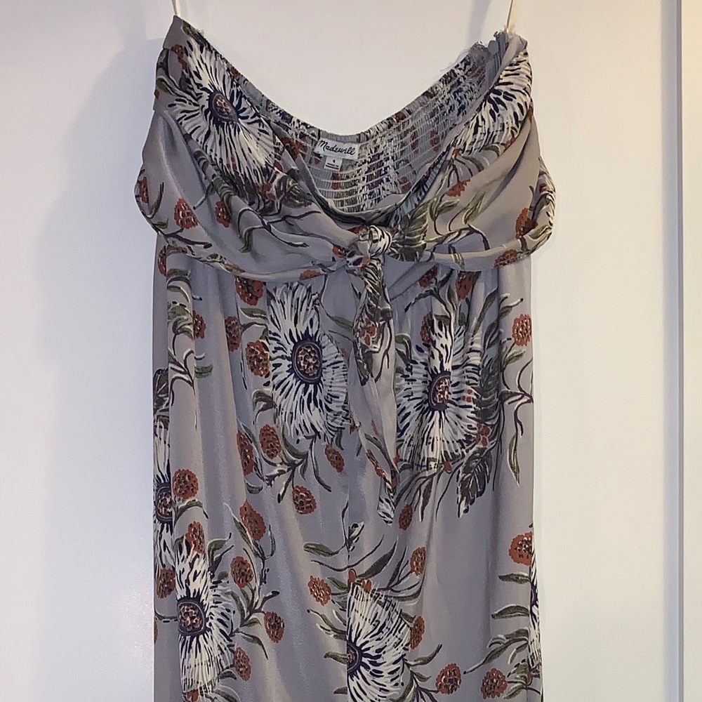 💜🍂Madewell Strapless Jumpsuit in Painted Blooms - Picture 2 of 7